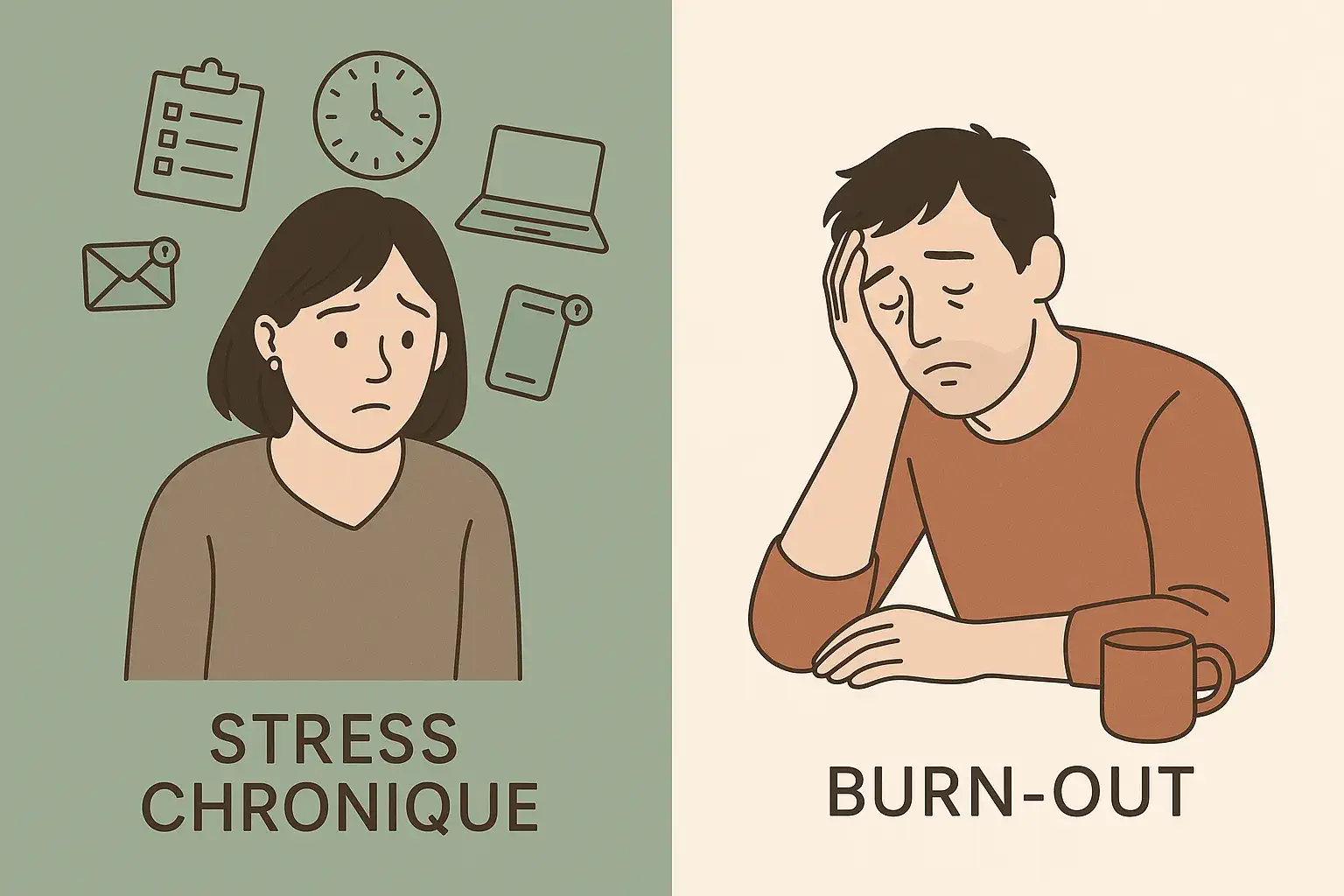 Stress chronique vs burn-out